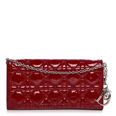 lady dior clutch red